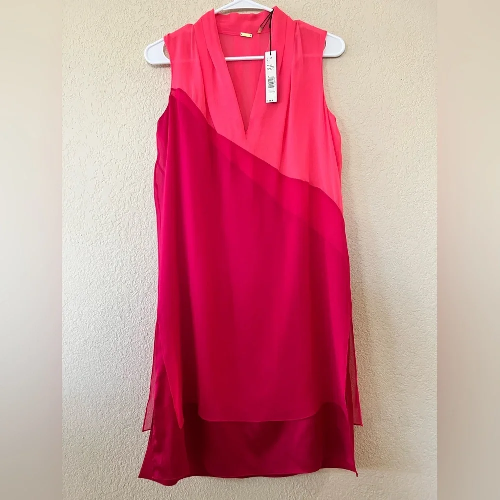 ELIE TAHARI DRESS PINK BRIA 100% SILK SLEEVELESS SIZE 2 NWT - Picture 9 of 10